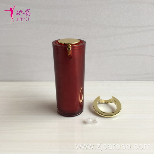 Round Straight Cosmetic Packaging Airless Pump Bottle